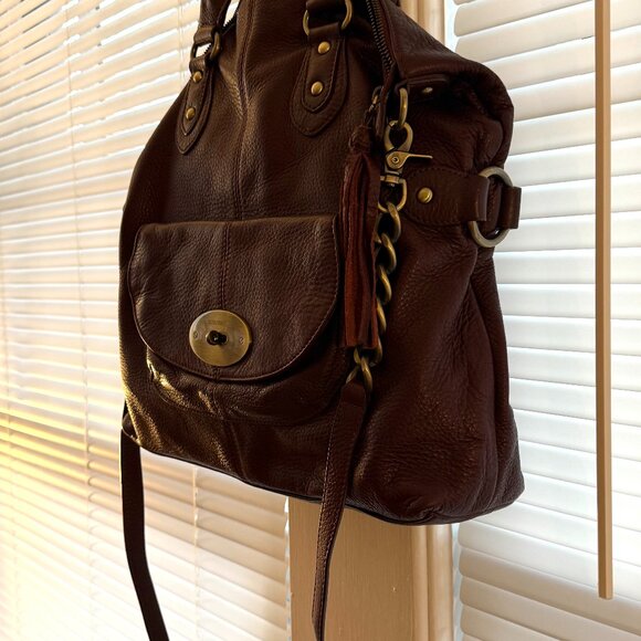 Elda Verney Burgundy Leather Bag - well loved and in beautiful condition - Picture 3 of 16